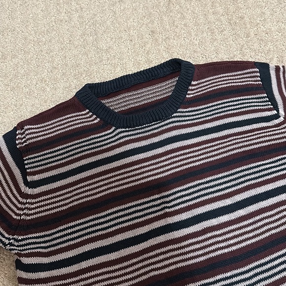 Brandy Melville Striped Short Sleeve Sweater - Picture 2 of 3